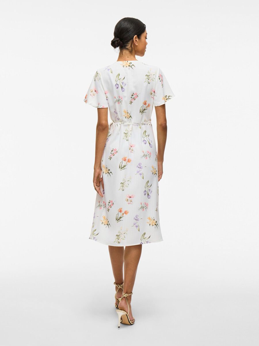 VILA SHORT SLEEVED WRAP DRESS, Snow White, highres - 14059666_SnowWhite_1192414_004.jpg