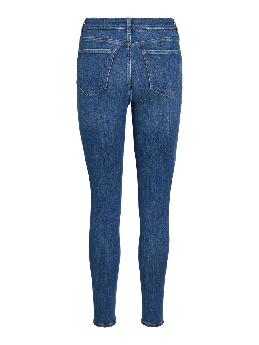 VILA SKINNY FIT JEANS, Medium Blue Denim, highres - 14109258_MediumBlueDenim_002.jpg