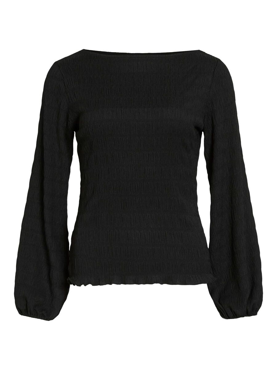Product carousel image - VIINGRID BOATNECK LONG SLEEVED TOP, Black | 1