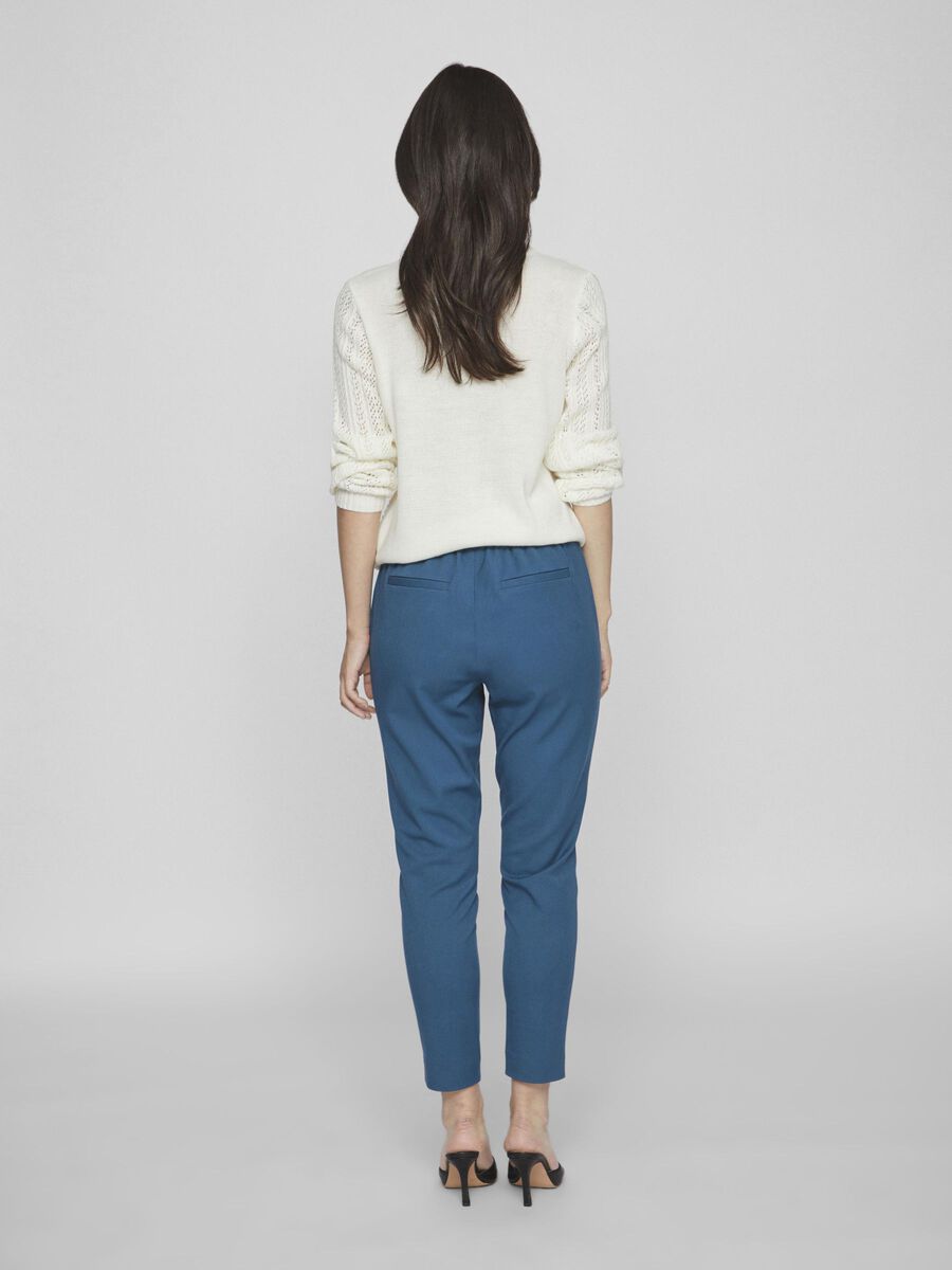 Vila SLIM FIT HIGH WAISTED TROUSERS, Moroccan Blue, highres - 14087406_MoroccanBlue_004.jpg