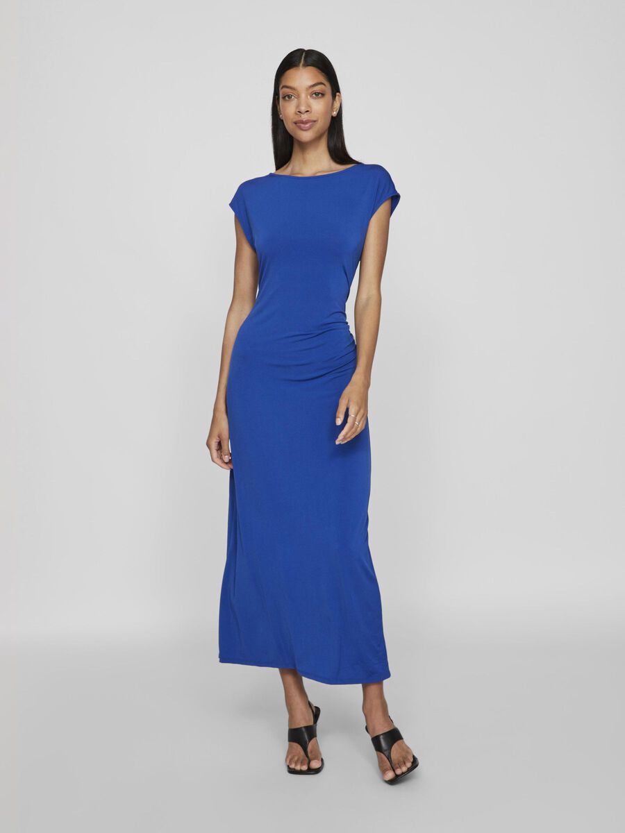 VILA A MANICHE CORTE VESTITO MIDI, Mazarine Blue, highres - 14106048_MazarineBlue_003.jpg