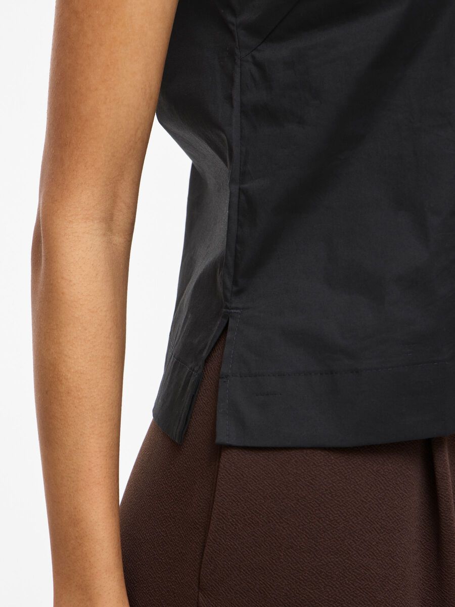 Carousel image - VIVALENCIA ROUND NECK SLEEVELESS TOP, Black Beauty | 5