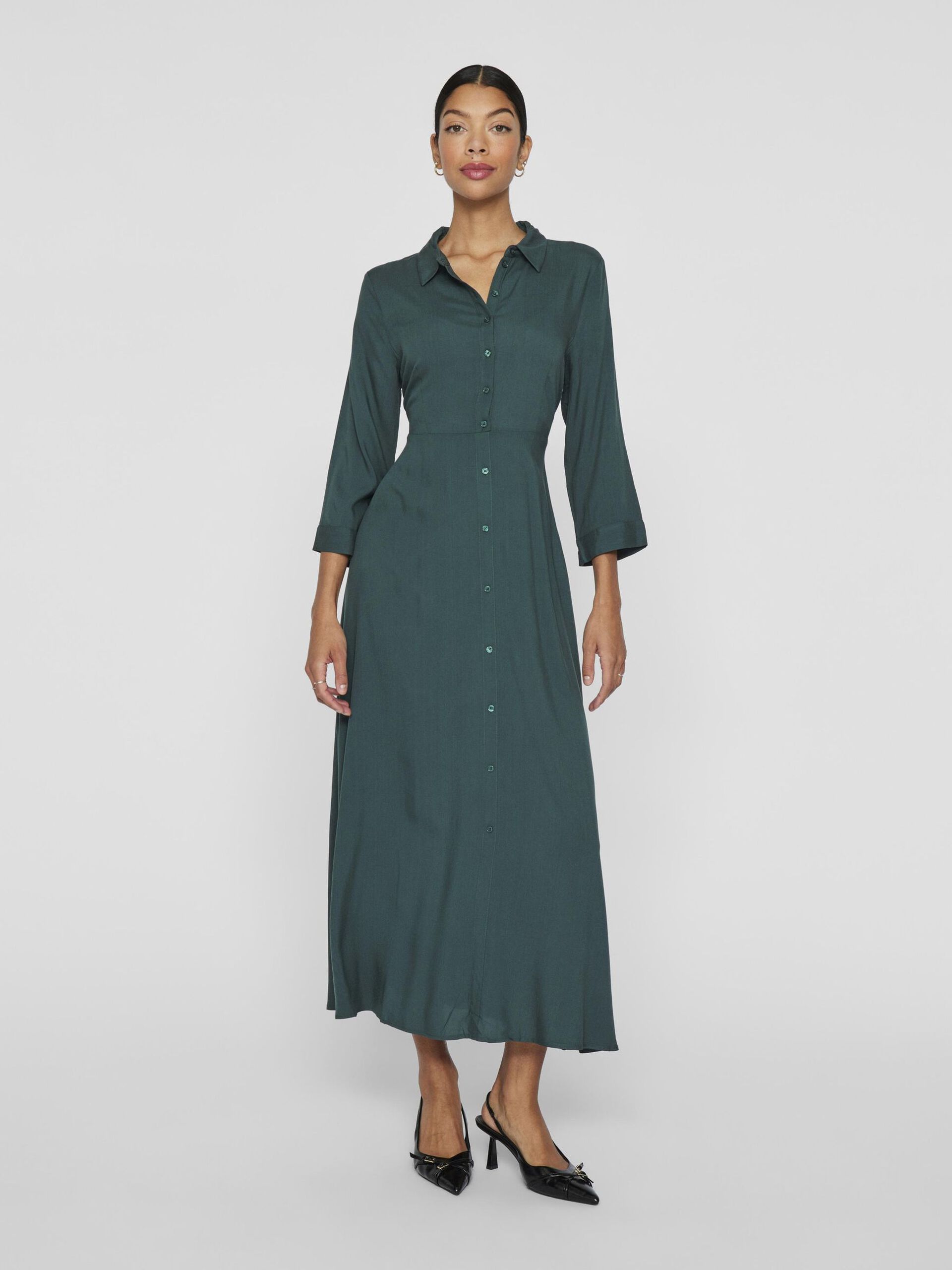 Carousel image - MAXI SHIRT DRESS, Ponderosa Pine | 4