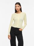 Product image thumbnail - VIMAGGIE BUTTONED LONG SLEEVED TOP, Pastel Yellow | 1