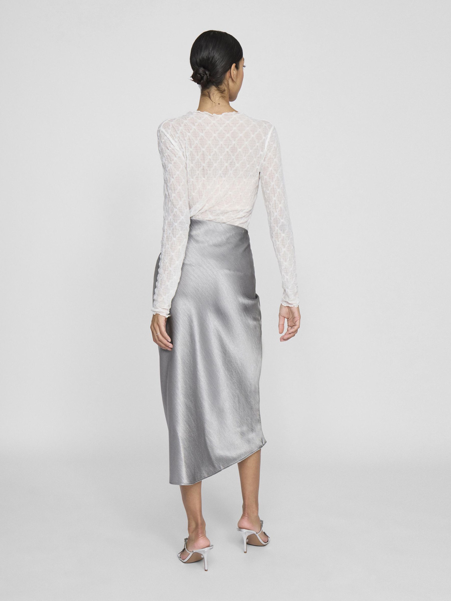 Silver colour skirt on sale