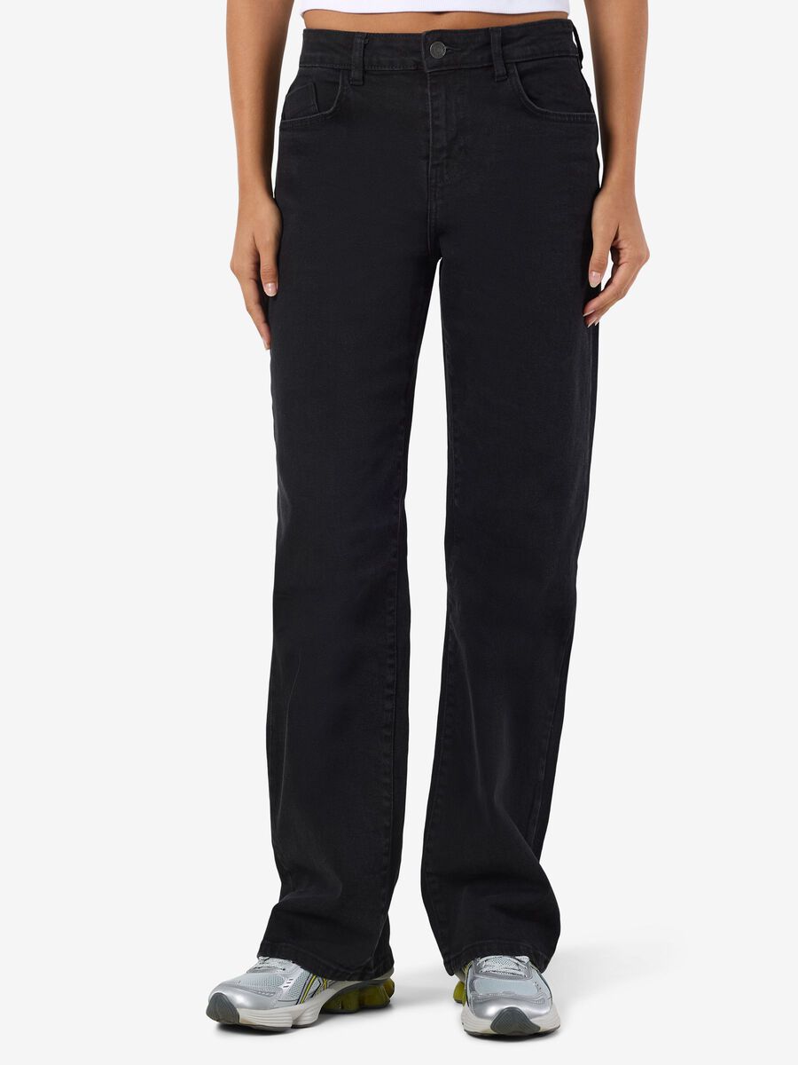Product carousel image - NMYOLANDA STRAIGHT FIT JEANS, Black Denim | 1