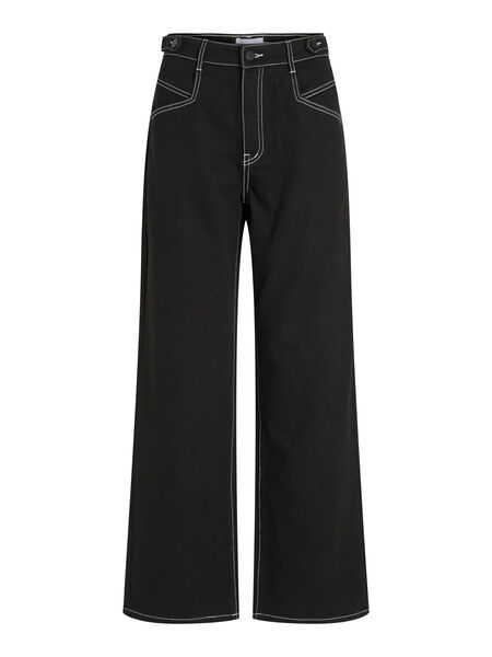 Vila HIGH-RISE WIDE FIT JEANS, Black, highres - 14081205_Black_999961_001.jpg