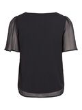 Product image thumbnail - VIFALIA CUELLO EN V TOP DE MANGA CORTA, Black | 6