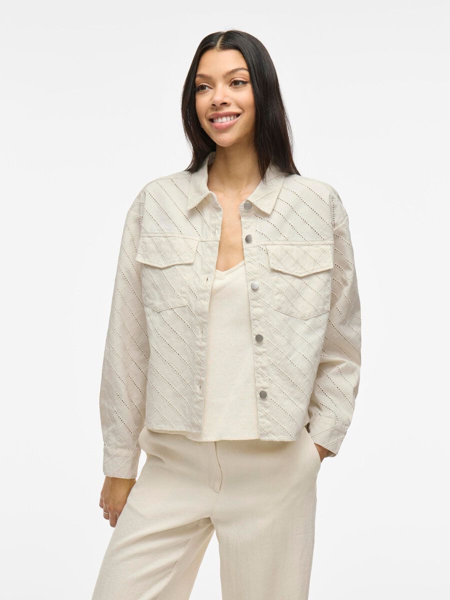 VILA VISANTI DENIM JACKET, Birch, highres - 14106818_Birch_003.jpg