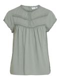 VILA DETAILED SHORT SLEEVED TOP, Green Milieu, highres - 14099307_GreenMilieu_001.jpg