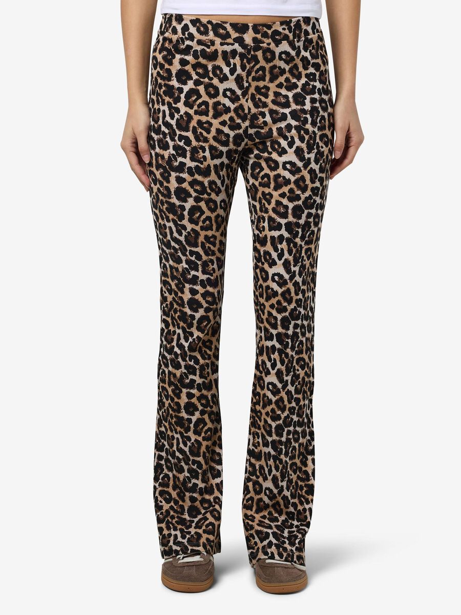 Noisy May HIGH WAIST FLARED TROUSERS, Black, highres - 27015320_Black_904866_003.jpg