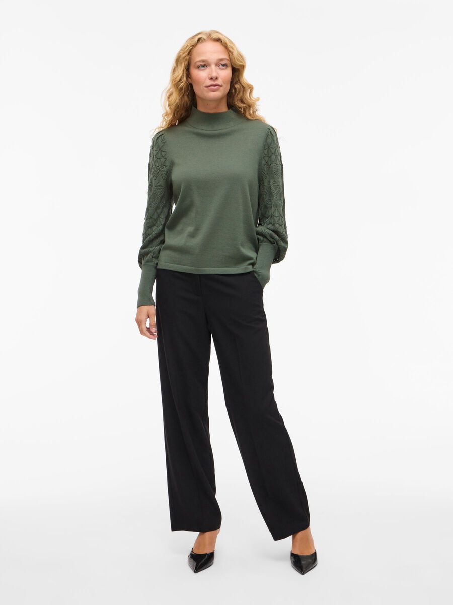 Carousel image - VIAILA HIGH NECK KNITTED PULLOVER, Laurel Wreath | 4