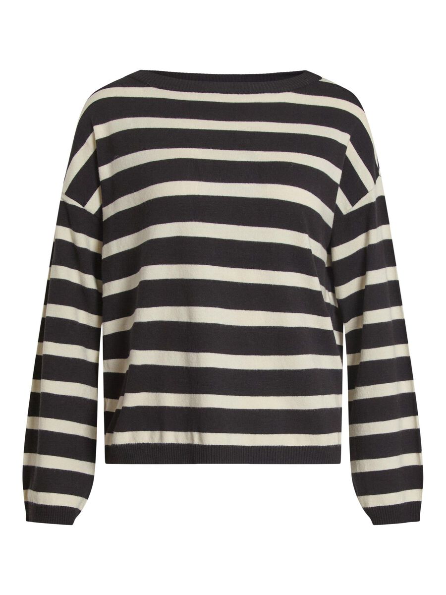 VILA COL BATEAU PULL EN MAILLE, Black, highres - 14109800_Black_1216585_001.jpg