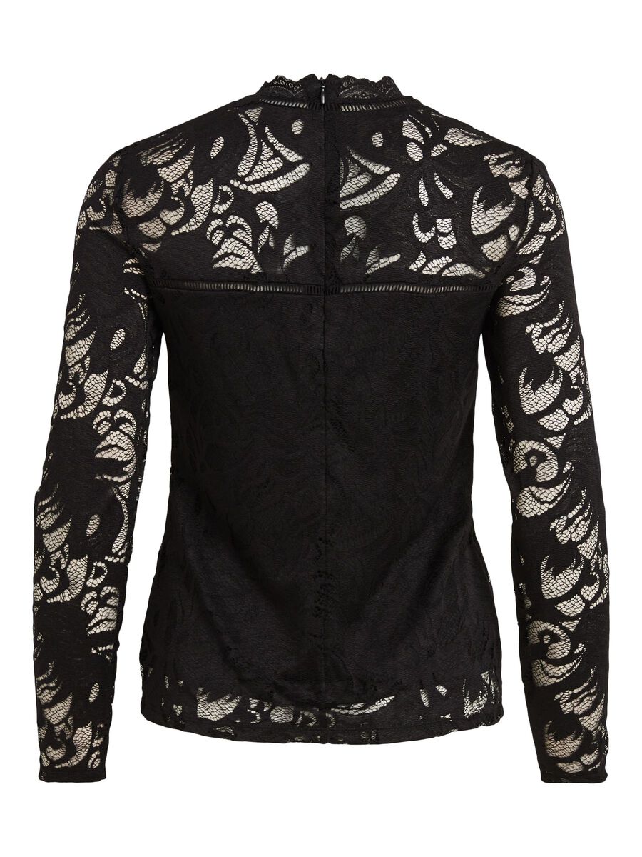 VILA VISTASIA LACE LONG SLEEVED TOP, Black, highres - 14041864_Black_002.jpg