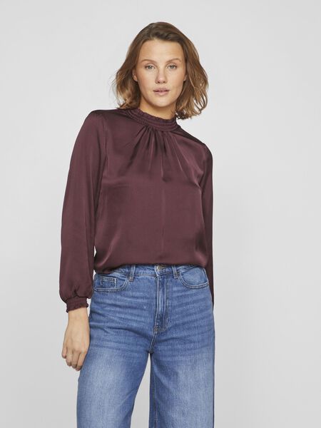 Vila PETITE - LONG SLEEVED BLOUSE, Winetasting, highres - 14083478_Winetasting_003.jpg