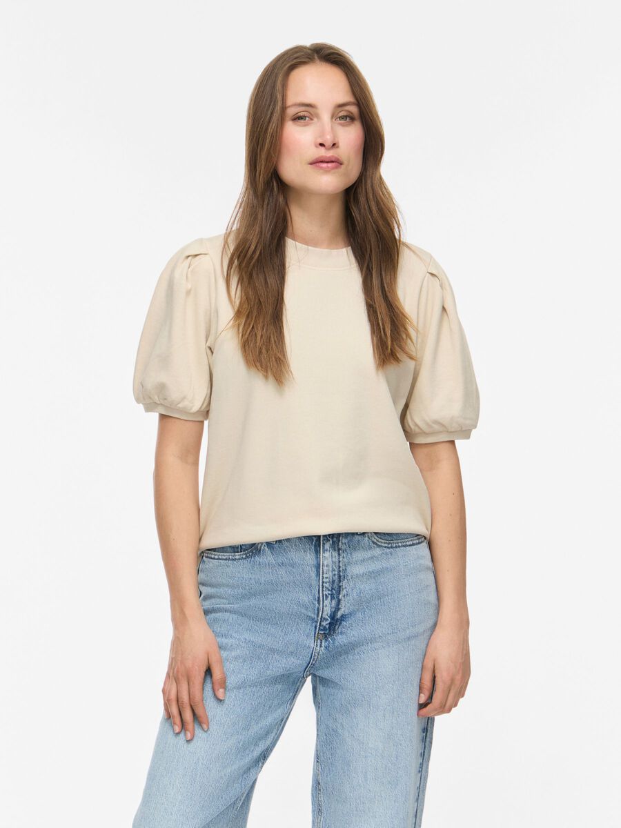 Product carousel image - SWEATSHIRT MIT KURZEN &Auml;RMELN, Birch | 1