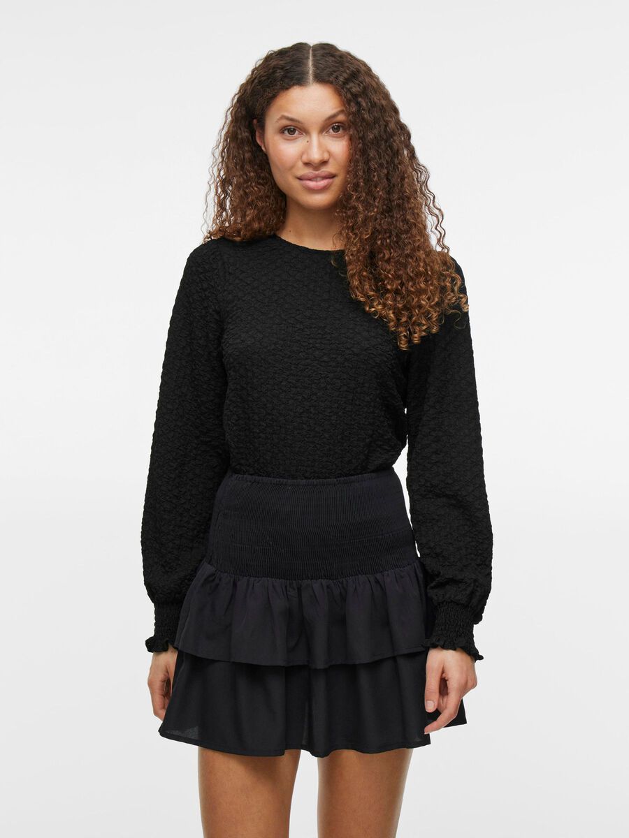 VILA RUND HALS LANGERMET TOPP, Black, highres - 14108759_Black_003.jpg