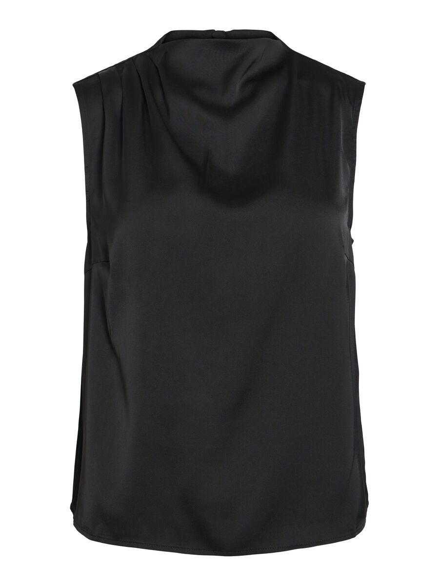 VILA HIGH NECK SLEEVELESS TOP, Black, highres - 14103704_Black_001.jpg
