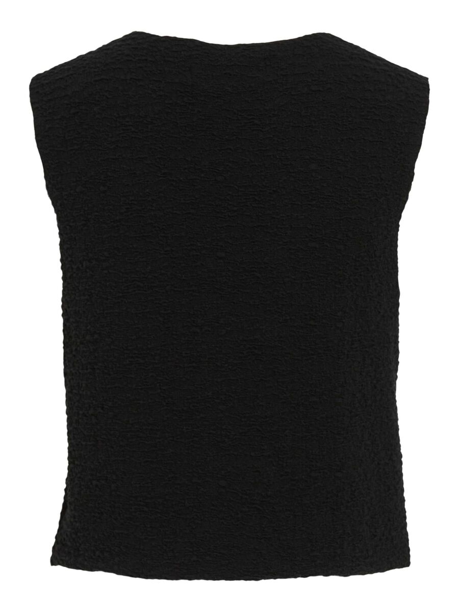 VILA VISELBA BUTTONED WAISTCOAT, Black, highres - 14111673_Black_002.jpg