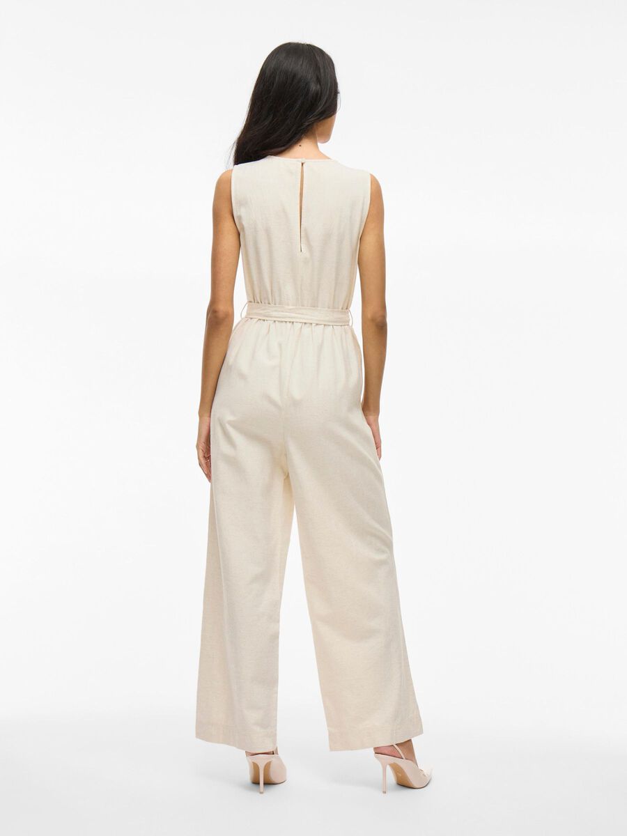 VILA VIPRISILLA SLEEVELESS JUMPSUIT, Super Light Natural Melan, highres - 14104792_SuperLightNaturalMelan_004.jpg