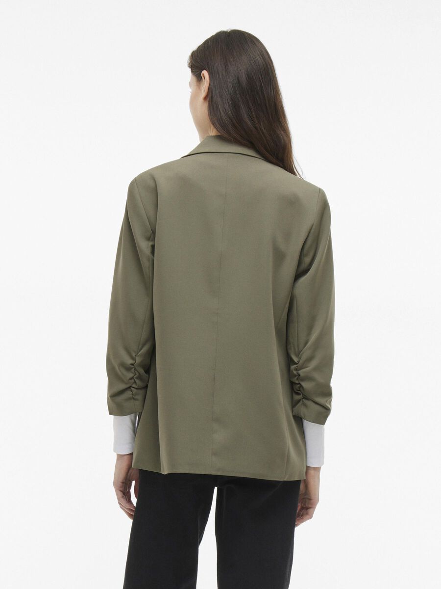VILA 3/4-SLEEVED BLAZER, Dusty Olive, highres - 14109496_DustyOlive_004.jpg