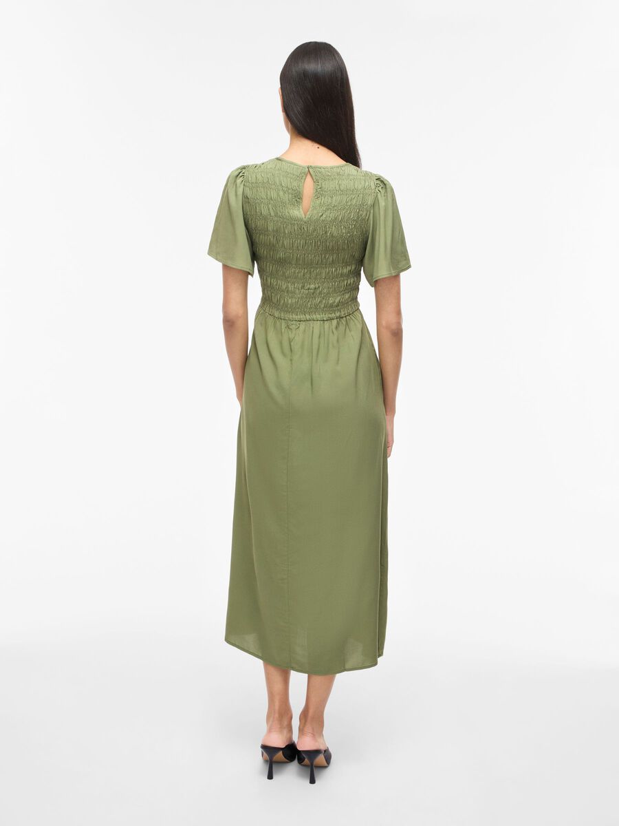 Product carousel image - VILISA SHORT SLEEVED MIDI DRESS, Olivine | 2