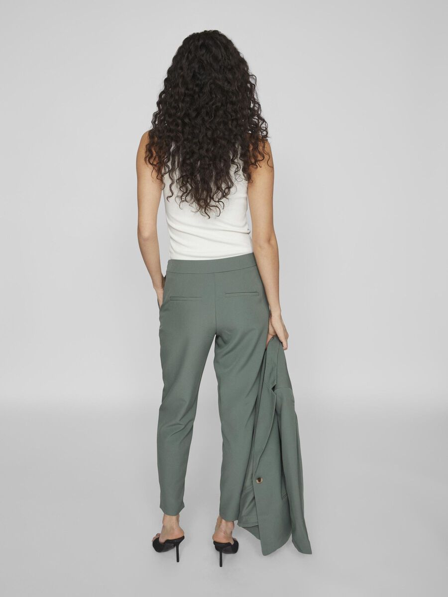 VILA VICARRIE MID-RISE CROPPED HOSE, Duck Green, highres - 14081274_DuckGreen_004.jpg