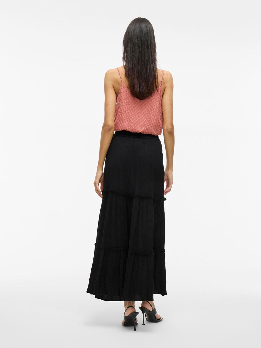 VILA HIGH-WAIST MAXI SKIRT, Black, highres - 14090633_Black_004.jpg
