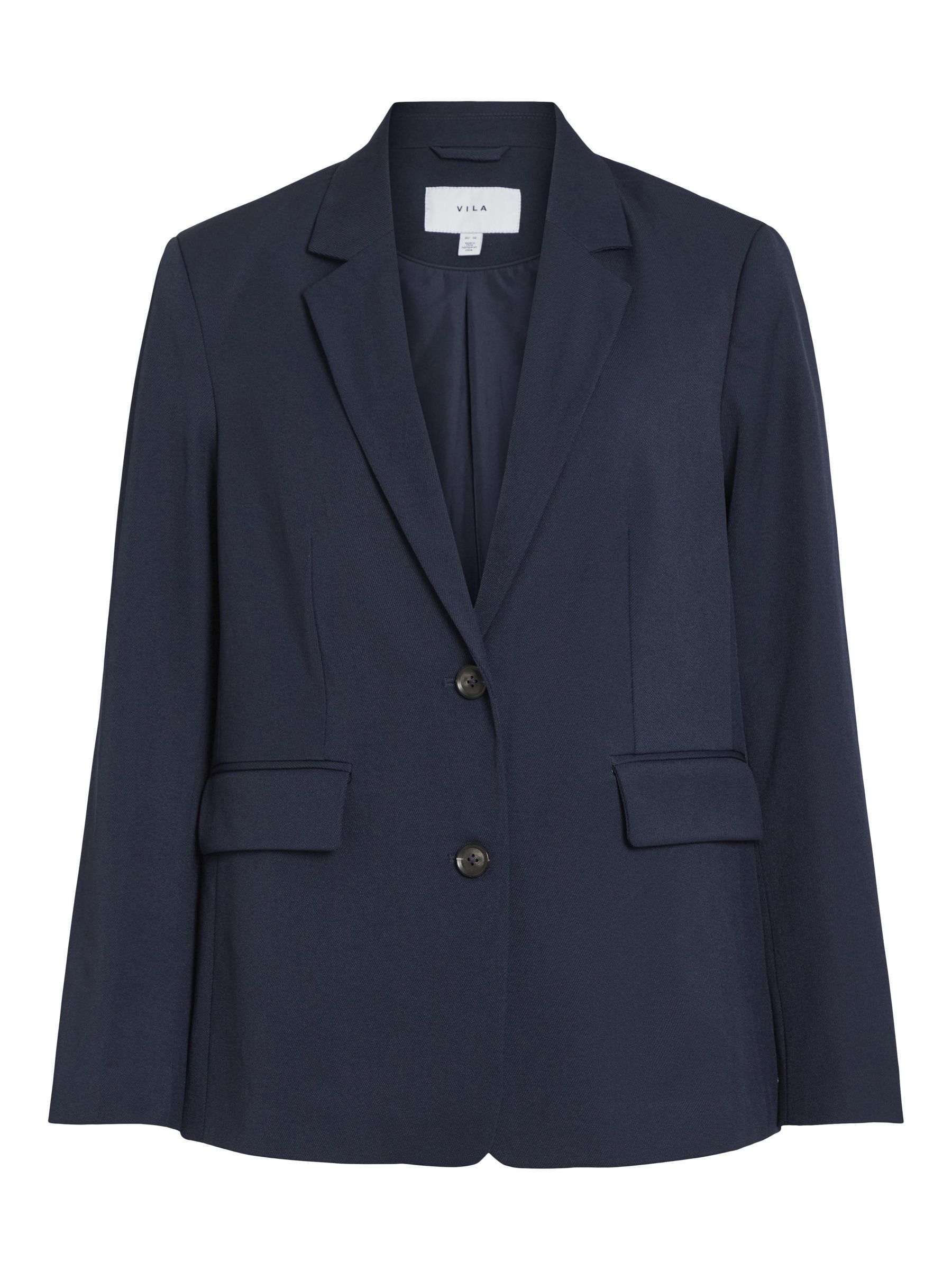 Single breasted sales navy blue blazer