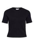 VILA VISOLA ROUND NECK SHORT SLEEVED TOP, Black Beauty, highres - 14101758_BlackBeauty_001.jpg