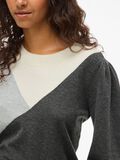Product image thumbnail - VIKERRY ROUND NECK KNITTED PULLOVER, Dark Grey Melange | 3