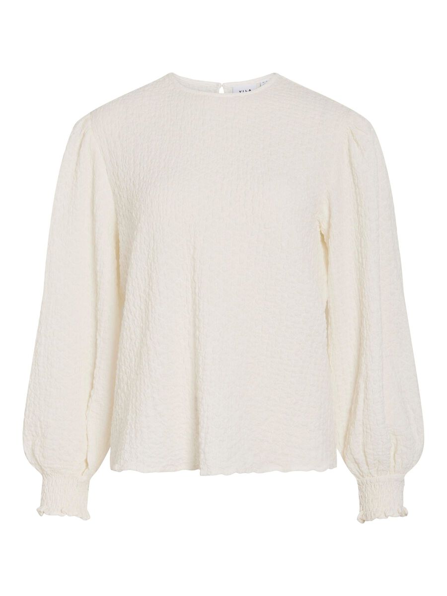VILA ROUND NECK LONG SLEEVED TOP, Cloud Dancer, highres - 14108759_CloudDancer_001.jpg