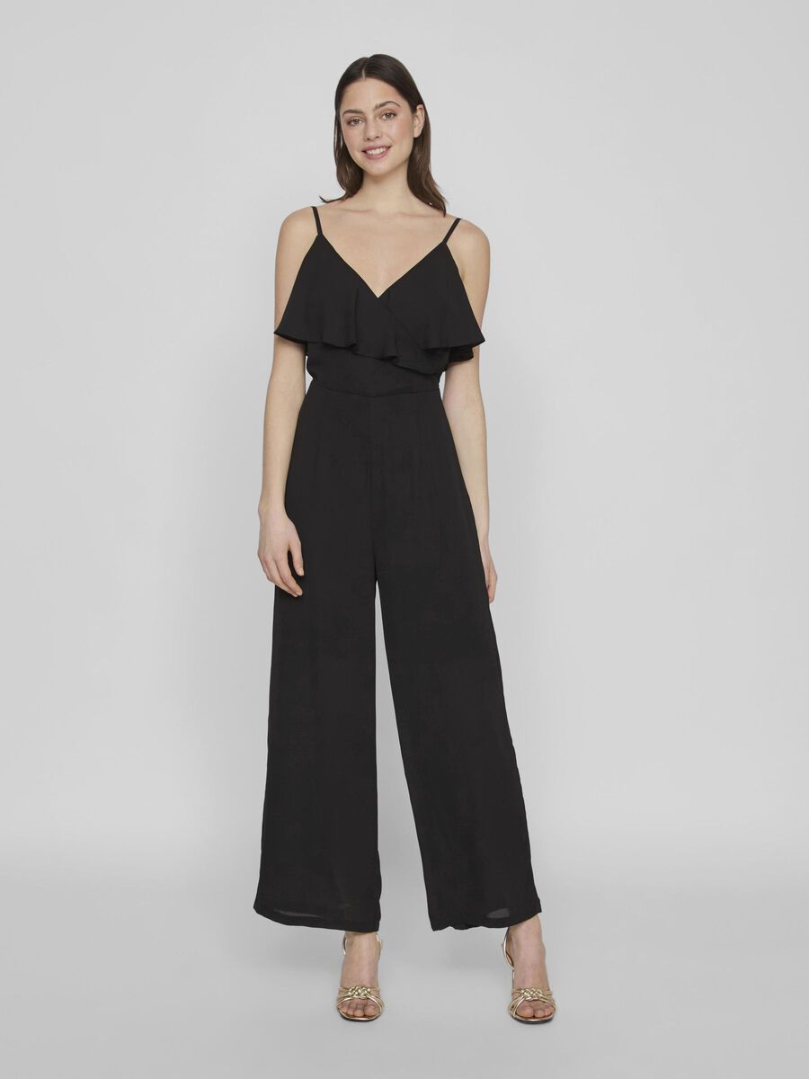 VILA STRAP FRILL JUMPSUIT, Black, highres - 14093630_Black_003.jpg