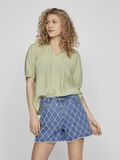 VILA TIE NECK SHORT SLEEVED TOP, Swamp, highres - 14098907_Swamp_003.jpg