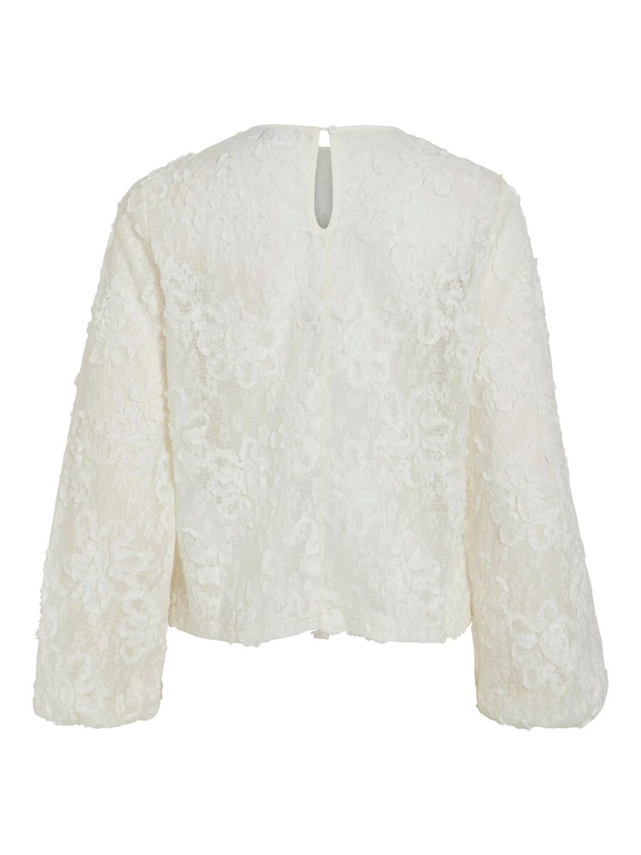 VILA ROUND NECK LONG SLEEVED TOP, Birch, highres - 14109270_Birch_002.jpg
