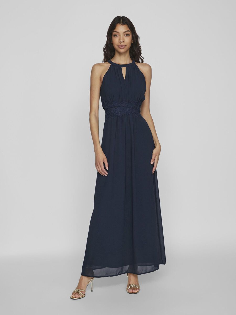 Vila PLEATED HALTER NECK MAXI DRESS, Total Eclipse, highres - 14052647_TotalEclipse_1038600_003.jpg