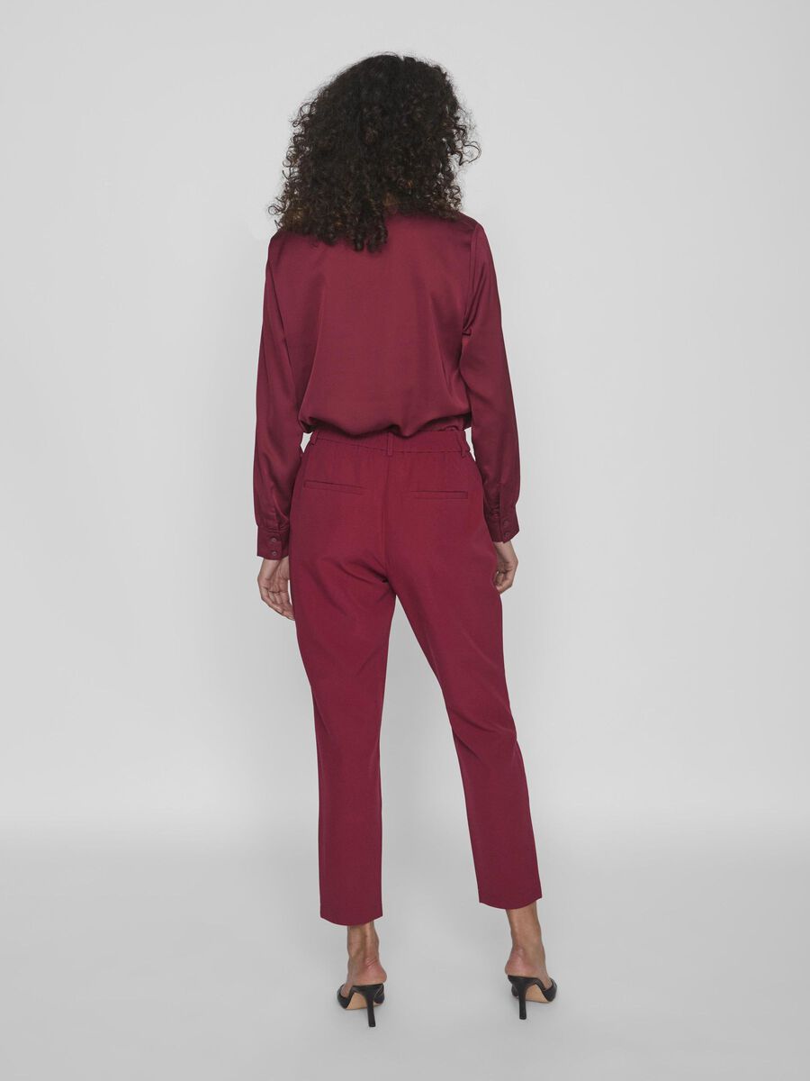 Vila MID RISE TROUSERS, Beet Red, highres - 14084356_BeetRed_004.jpg