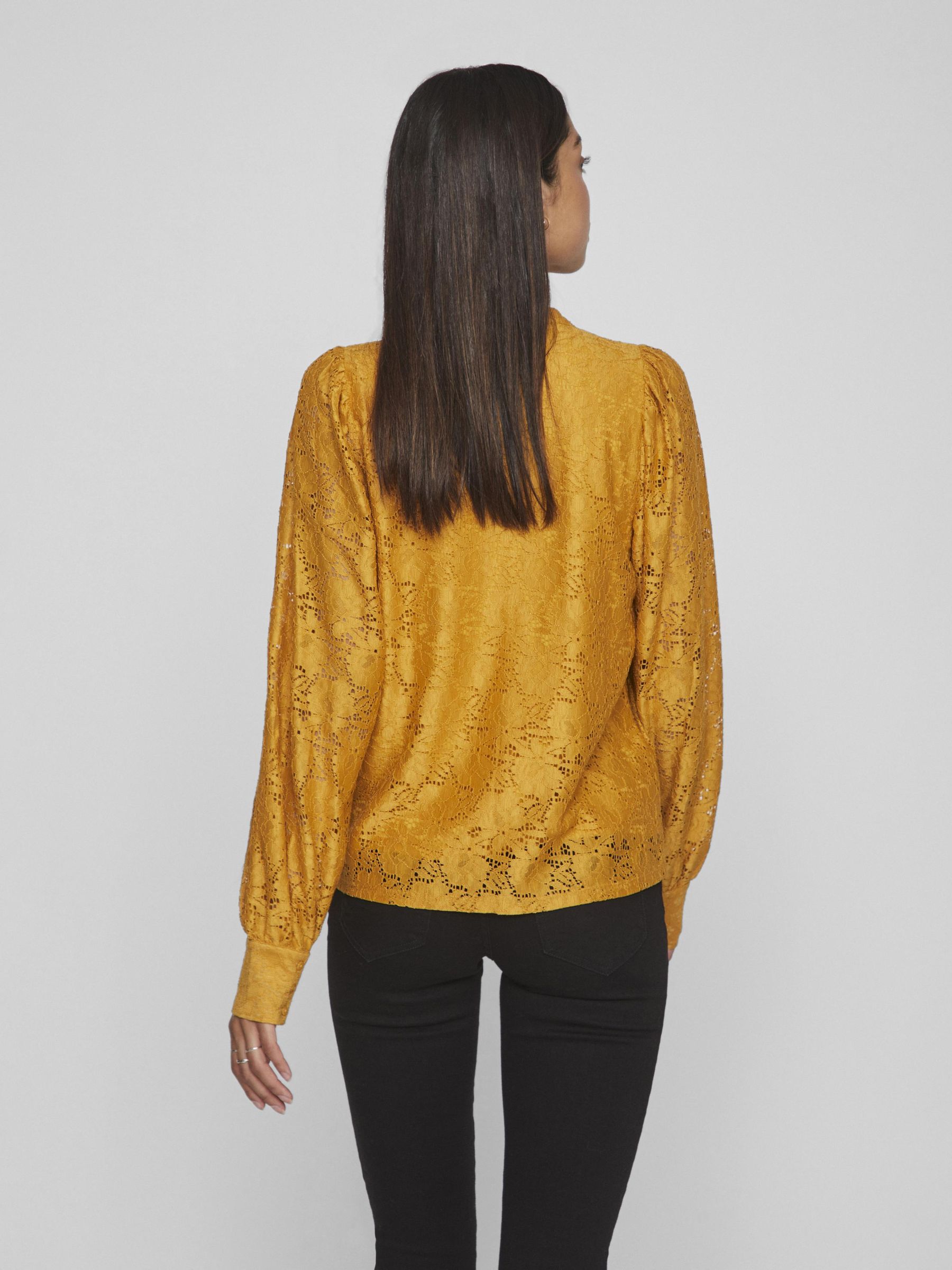Mustard yellow 2025 lace top