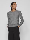 Vila ROUND NECK KNITTED PULLOVER, Medium Grey Melange, highres - 14089903_MediumGreyMelange_003.jpg