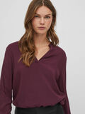 Vila V-NECK LONG SLEEVED BLOUSE, Winetasting, highres - 14083465_Winetasting_006.jpg