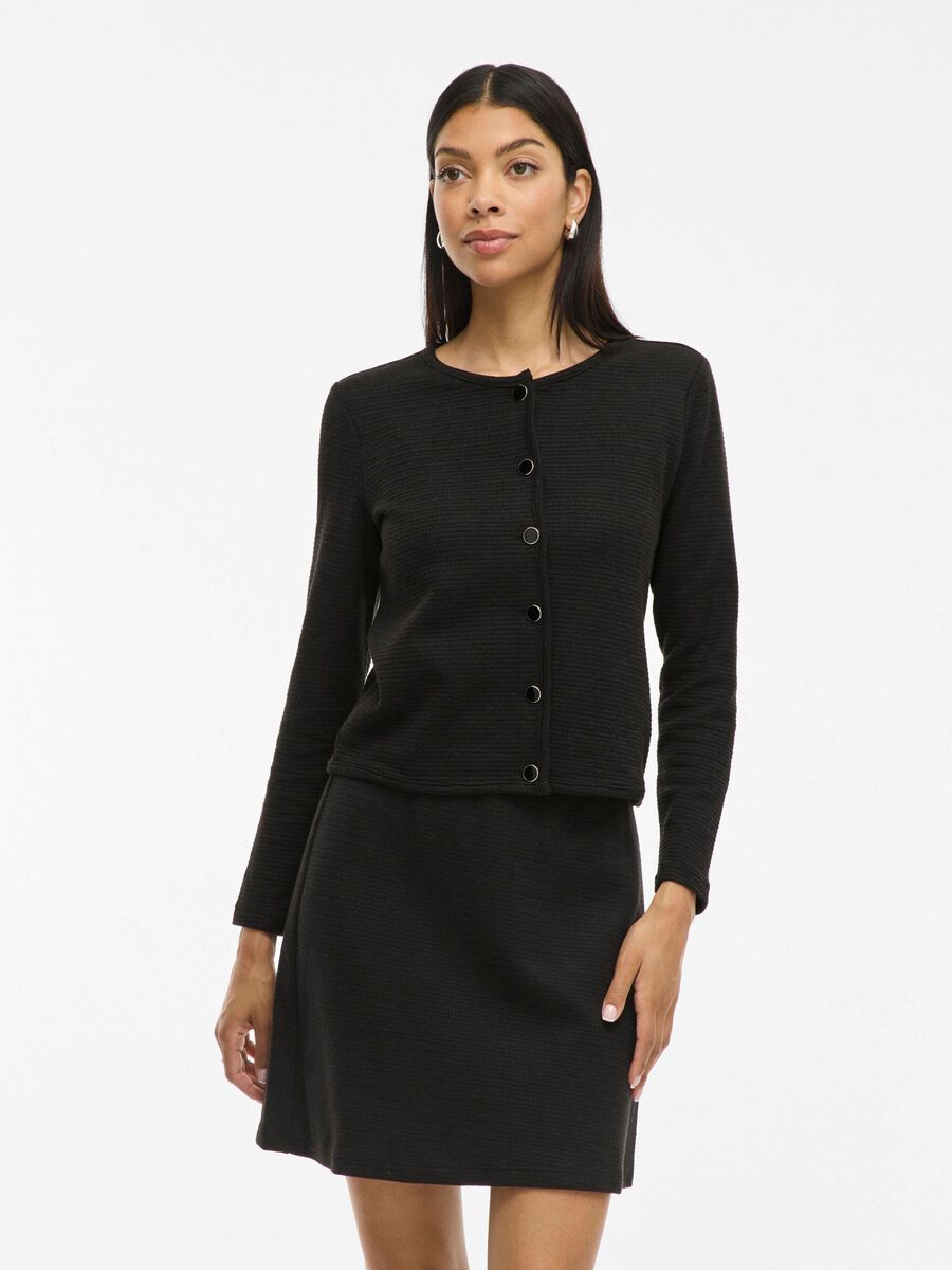 VILA VILDEA KNITTED CARDIGAN, Black Beauty, highres - 14108718_BlackBeauty_003.jpg