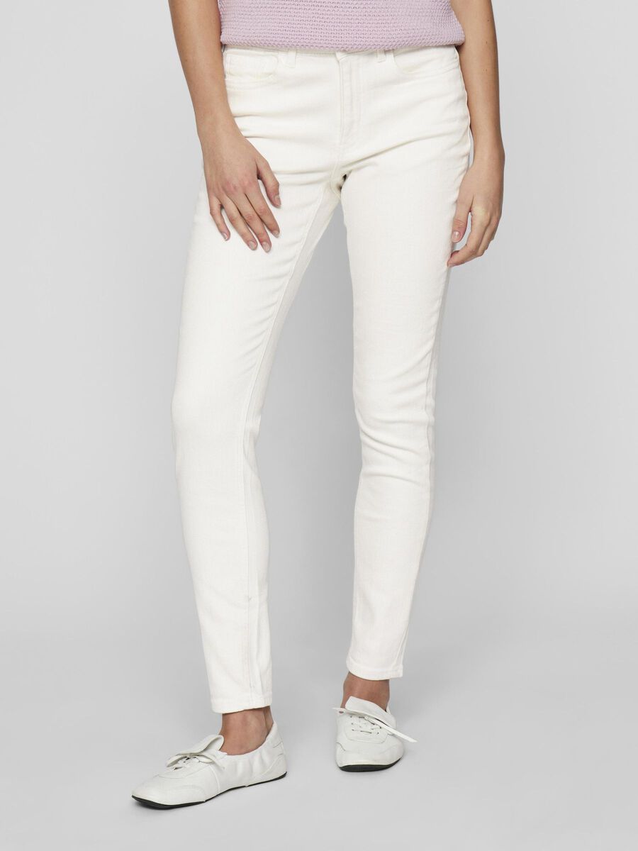 VILA À TAILLE MI-HAUTE JEAN SKINNY, White Denim, highres - 14100666_WhiteDenim_003.jpg