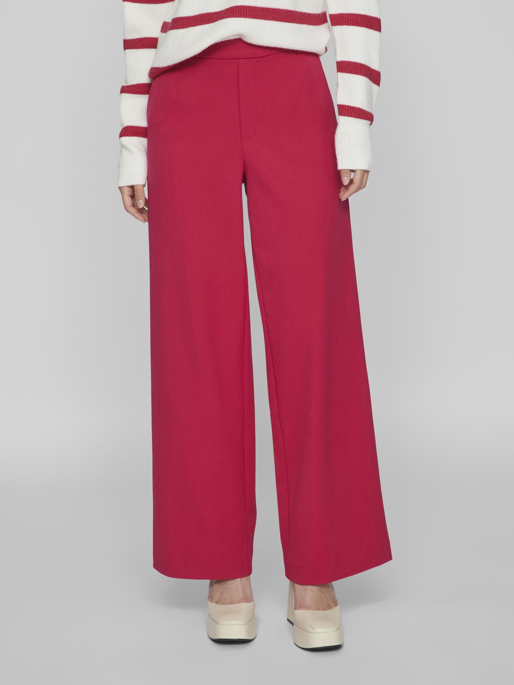 TAILLE HAUTE PANTALON JAMBE AMPLE Rose VILA