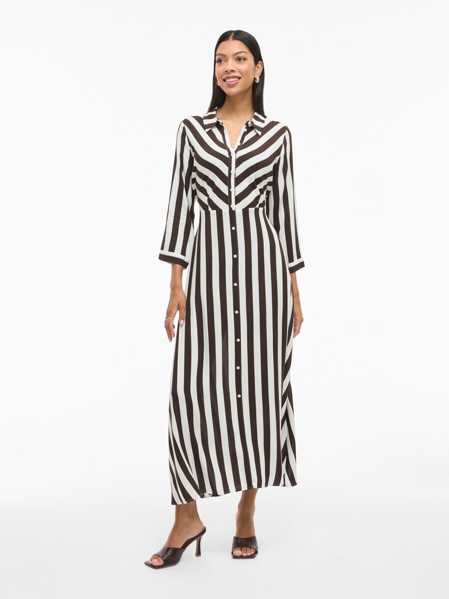 Carousel image - MAXI SHIRT DRESS, Chocolate Brown | 1