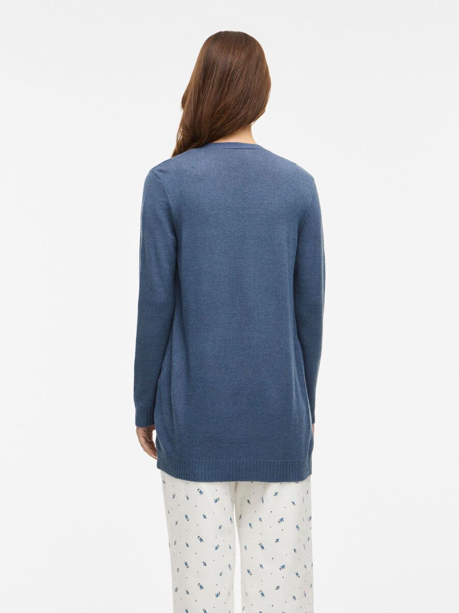 VILA VIRIL BASIC KNITTED CARDIGAN, Vintage Indigo, highres - 14044041_VintageIndigo_958891_004.jpg