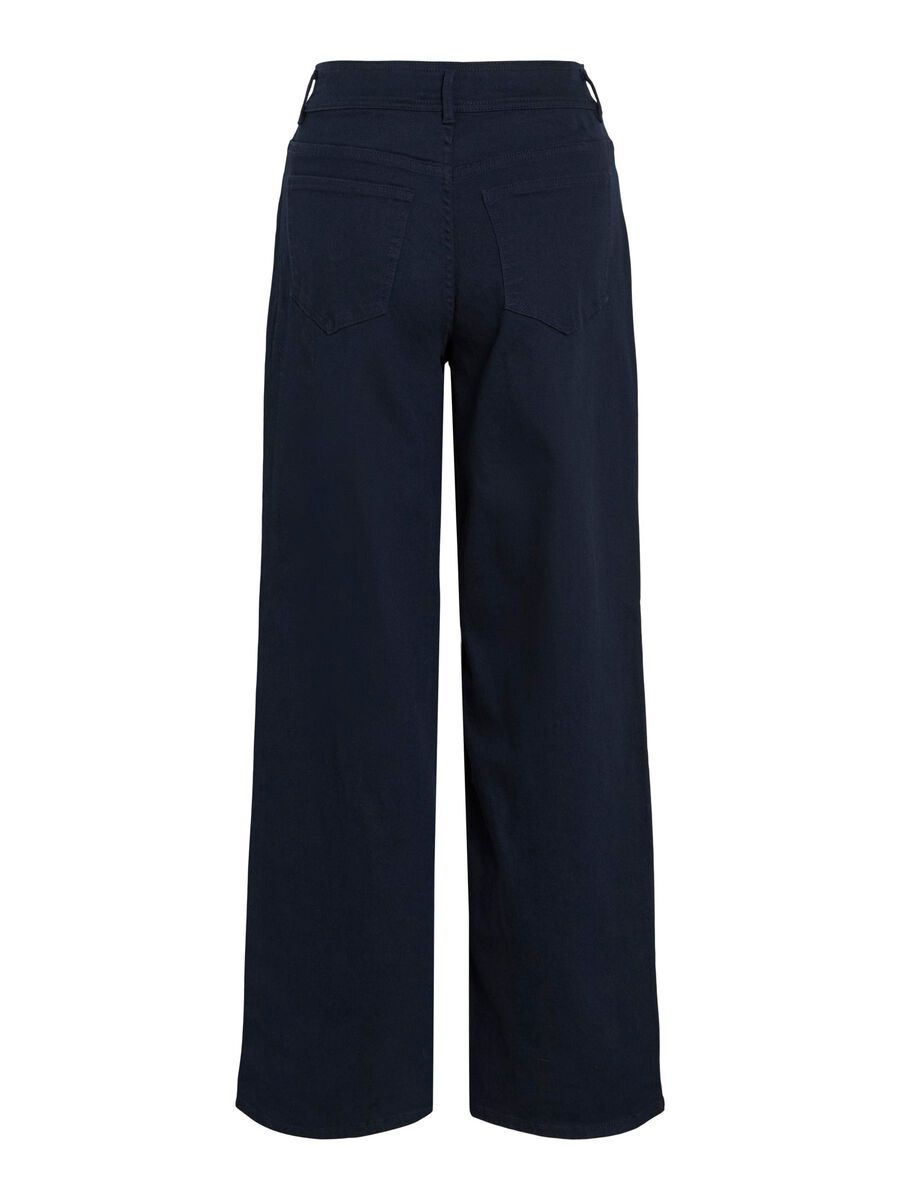 VILA VICHIA HIGH WAIST JEANS, Navy Blazer, highres - 14110745_NavyBlazer_002.jpg