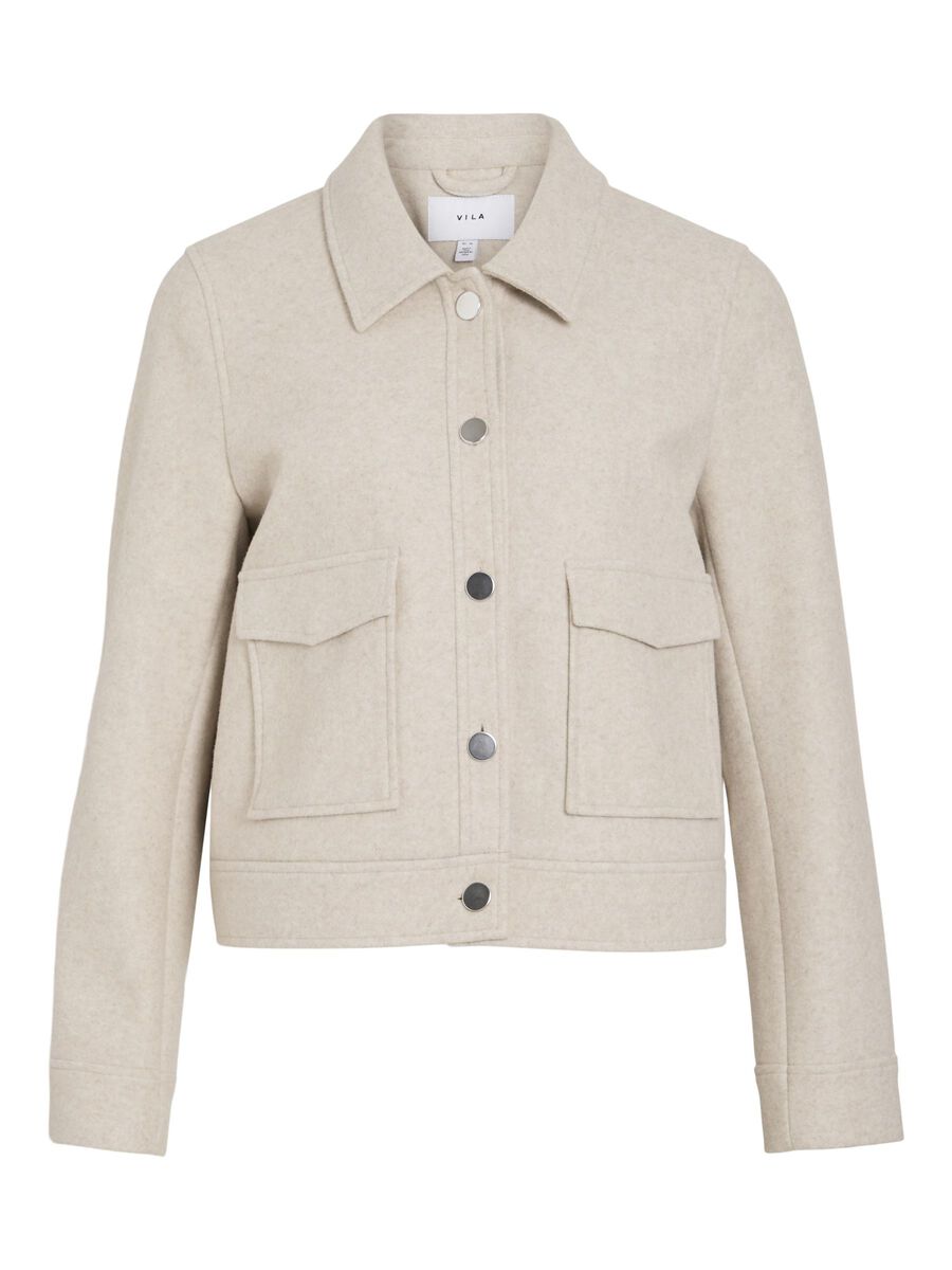 VILA VIJUMPY BUTTONED JACKET, Super Light Natural Melan, highres - 14100222_SuperLightNaturalMelan_001.jpg