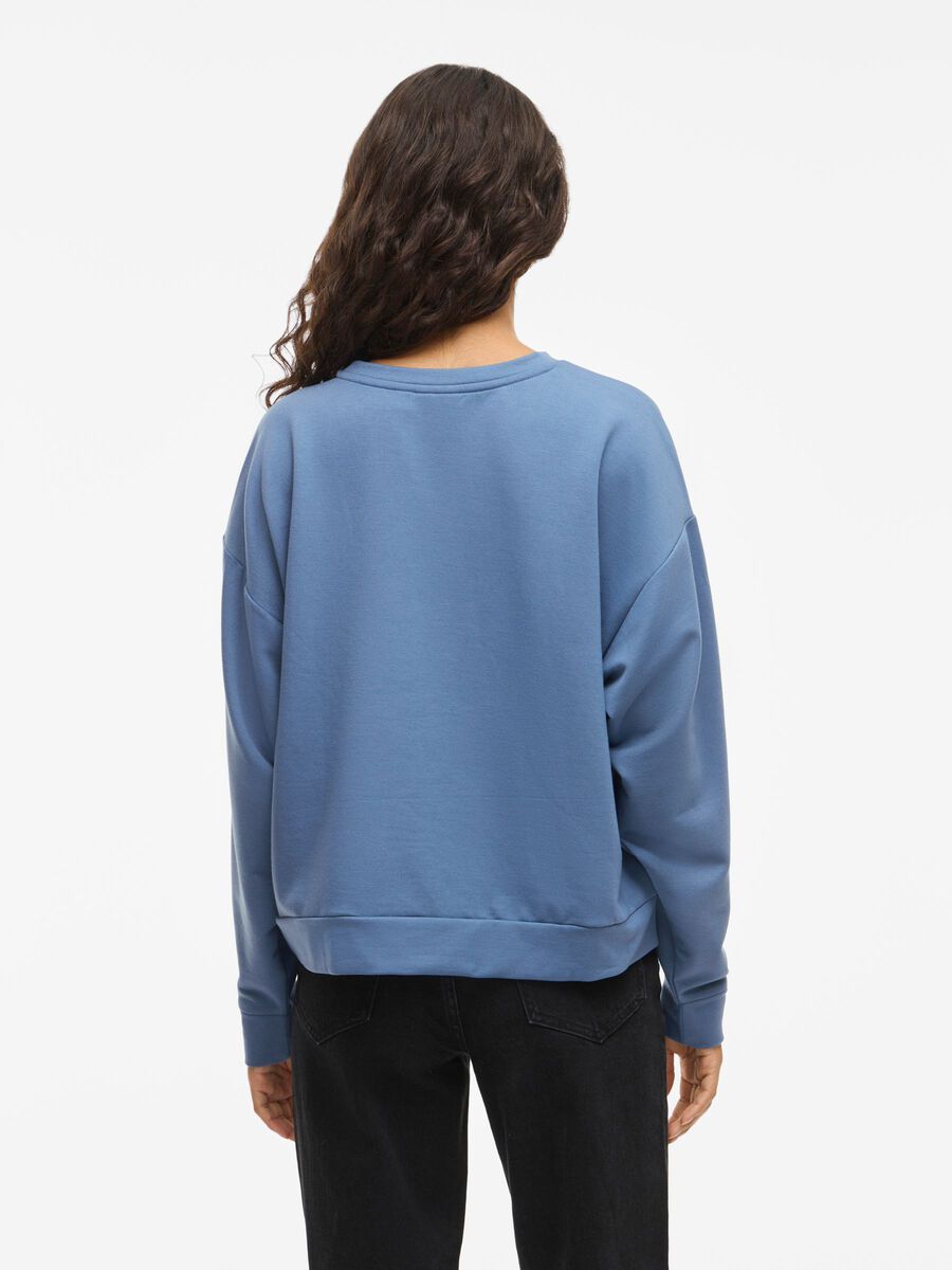 VILA VIELSK RUNDHALS LANGÄRMELIGES SWEATSHIRT, Blue Horizon, highres - 14114050_BlueHorizon_1256097_004.jpg