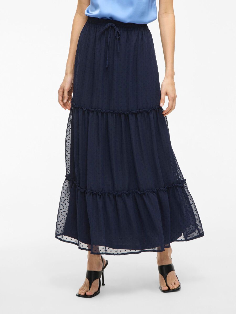 VILA VIDOBBI  HIGH WAIST MAXI SKIRT, Navy Blazer, highres - 14110617_NavyBlazer_003.jpg