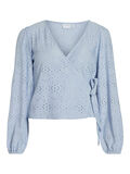 Vila LONG-SLEEVED TOP INCROCIATO, Kentucky Blue, highres - 14085831_KentuckyBlue_001.jpg
